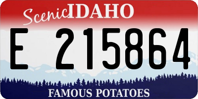 ID license plate E215864