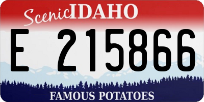 ID license plate E215866