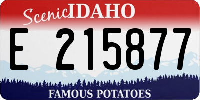 ID license plate E215877