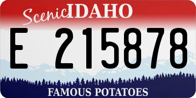 ID license plate E215878