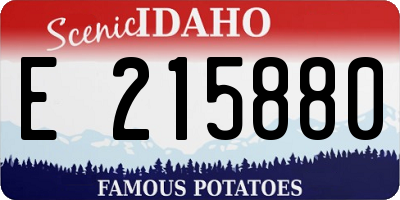 ID license plate E215880