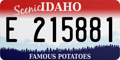 ID license plate E215881