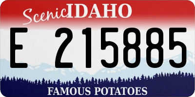 ID license plate E215885