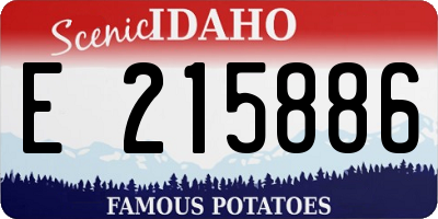 ID license plate E215886
