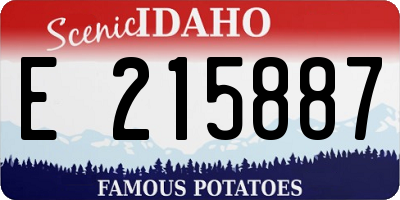 ID license plate E215887