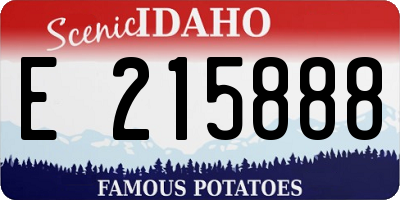 ID license plate E215888