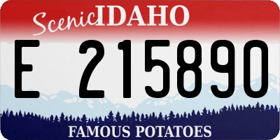 ID license plate E215890
