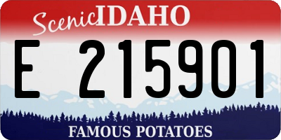 ID license plate E215901