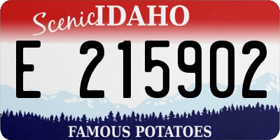 ID license plate E215902