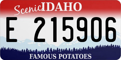 ID license plate E215906