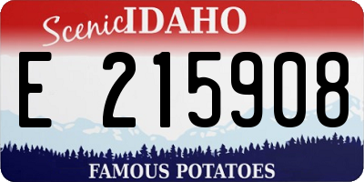 ID license plate E215908