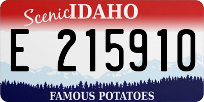 ID license plate E215910