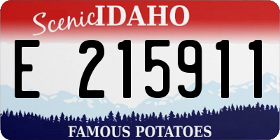 ID license plate E215911