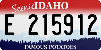 ID license plate E215912