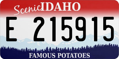 ID license plate E215915
