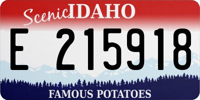 ID license plate E215918