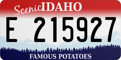 ID license plate E215927
