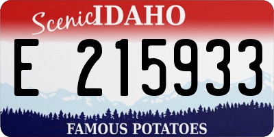 ID license plate E215933