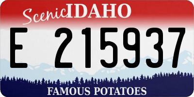ID license plate E215937