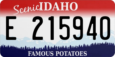 ID license plate E215940