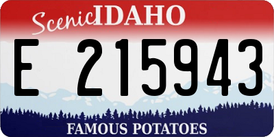 ID license plate E215943