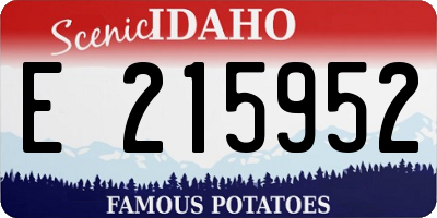 ID license plate E215952