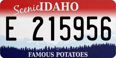 ID license plate E215956
