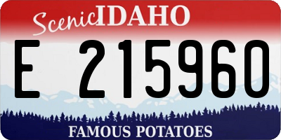 ID license plate E215960