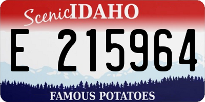 ID license plate E215964