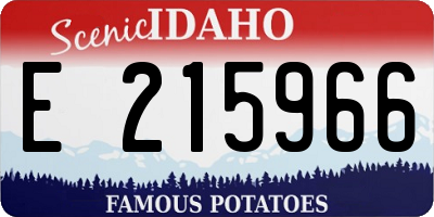 ID license plate E215966