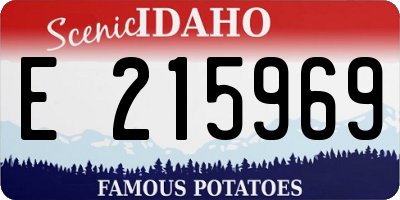 ID license plate E215969