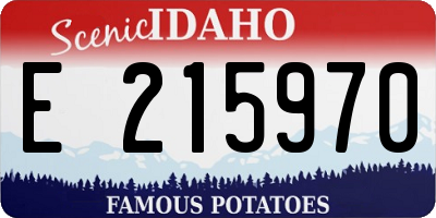 ID license plate E215970