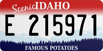 ID license plate E215971