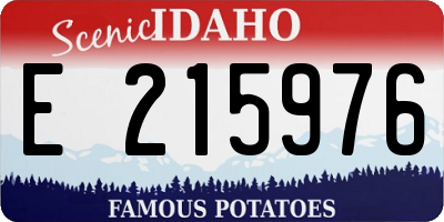 ID license plate E215976