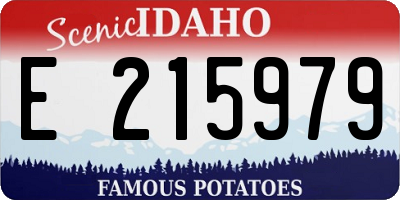 ID license plate E215979