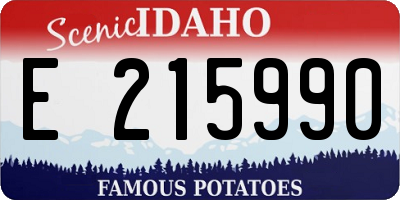 ID license plate E215990