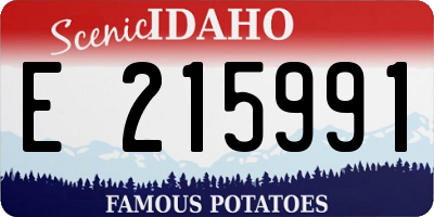 ID license plate E215991