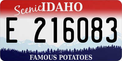 ID license plate E216083