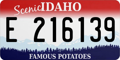 ID license plate E216139