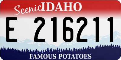 ID license plate E216211