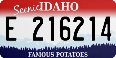 ID license plate E216214