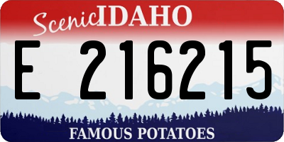 ID license plate E216215