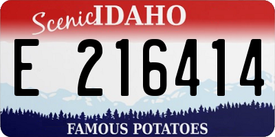 ID license plate E216414