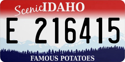 ID license plate E216415