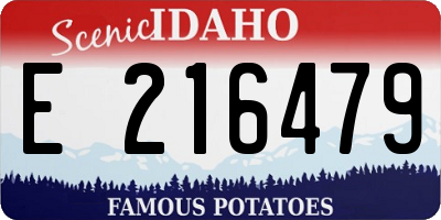 ID license plate E216479