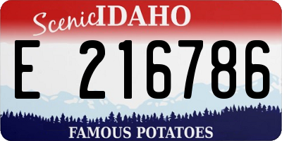ID license plate E216786