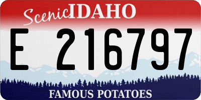 ID license plate E216797