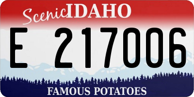 ID license plate E217006