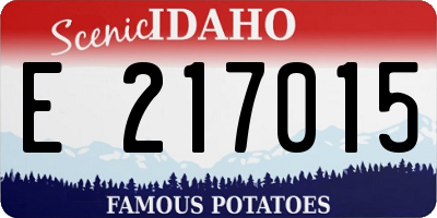 ID license plate E217015