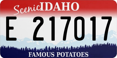 ID license plate E217017